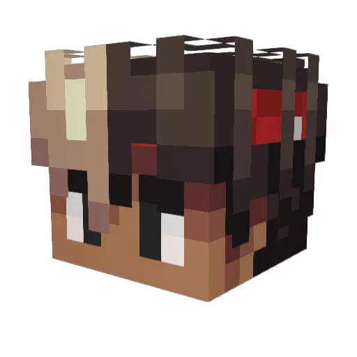 Venzay Minecraft avatar head, 3D render