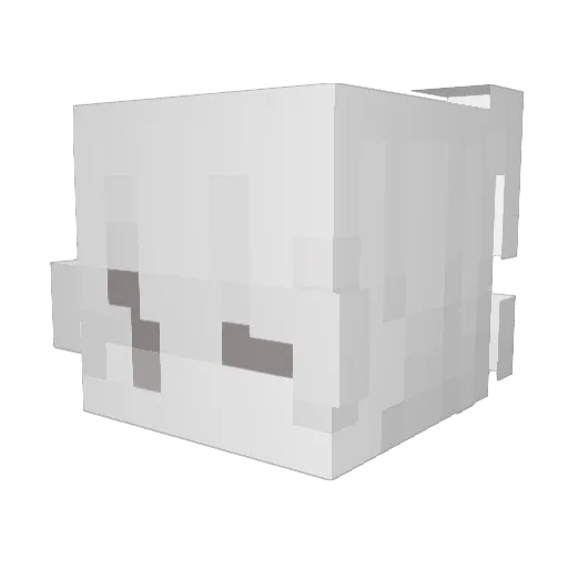 Venzu Minecraft avatar head, 3D render