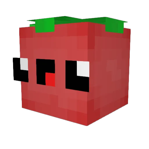 Veoned Minecraft avatar head, 3D render