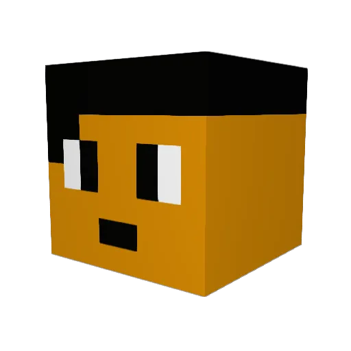 Vephay Minecraft avatar head, 3D render