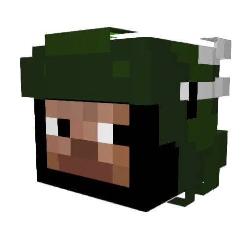 Veppii Minecraft avatar head, 3D render