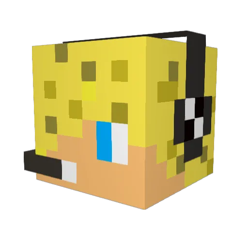 Vepray Minecraft avatar head, 3D render