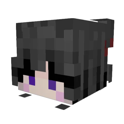 VeqoFrenchii Minecraft avatar head, 3D render