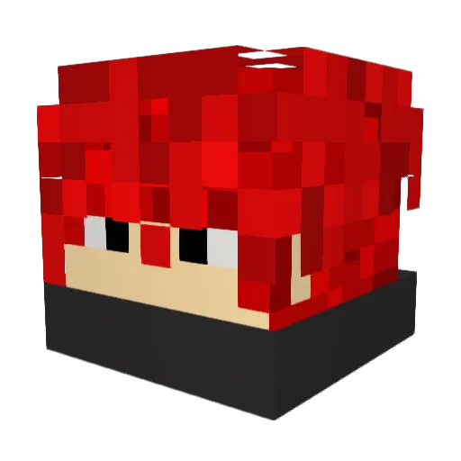 Veqzuh Minecraft avatar head, 3D render