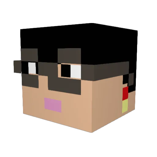 Ver0471 Minecraft avatar head, 3D render