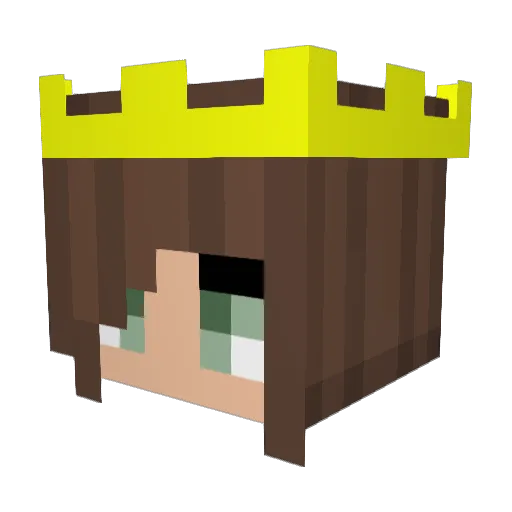 Ver3na Minecraft avatar head, 3D render