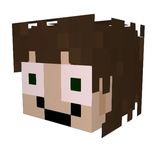 VerBatr Minecraft avatar head, 3D render