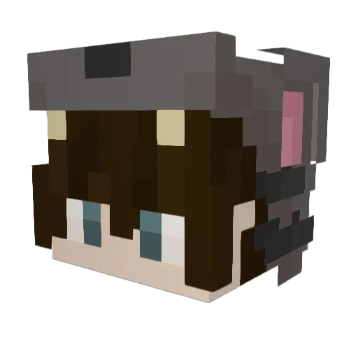 VerTheRat Minecraft avatar head, 3D render