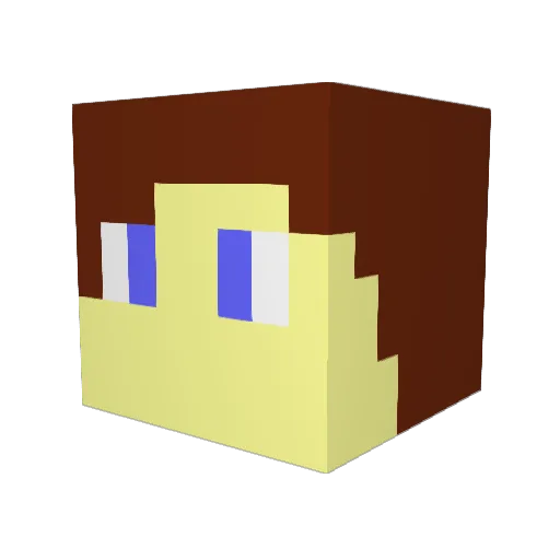 VerWolfi Minecraft avatar head, 3D render
