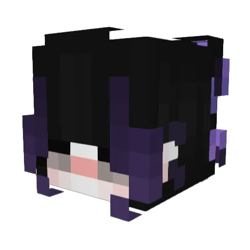 VeraKisa Minecraft avatar head, 3D render