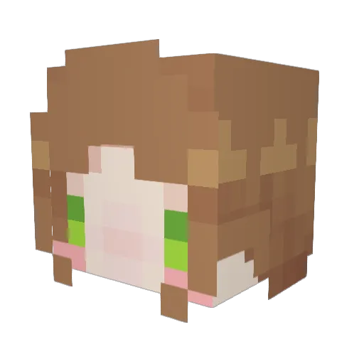 VeraMars Minecraft avatar head, 3D render