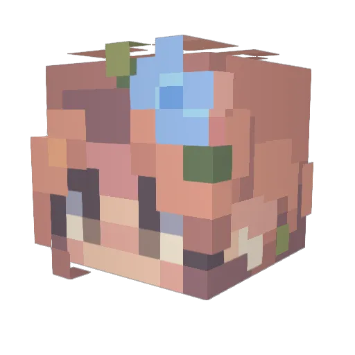 Vera_Seraphim Minecraft avatar head, 3D render