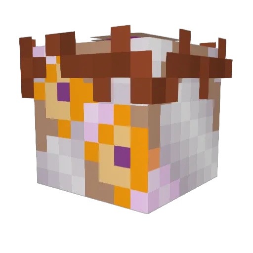 Verappo Minecraft avatar head, 3D render
