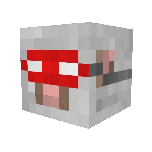 VerbNounGuy Minecraft avatar head, 3D render
