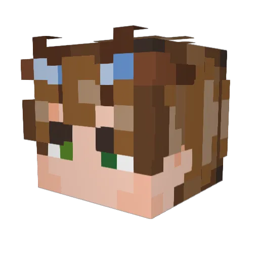VerbNowFit Minecraft avatar head, 3D render