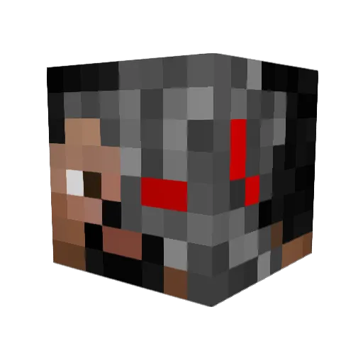 VerbOK Minecraft avatar head, 3D render