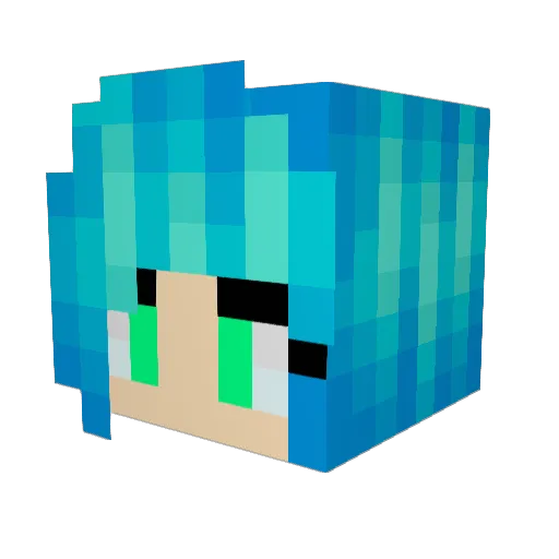 Verbina Minecraft avatar head, 3D render