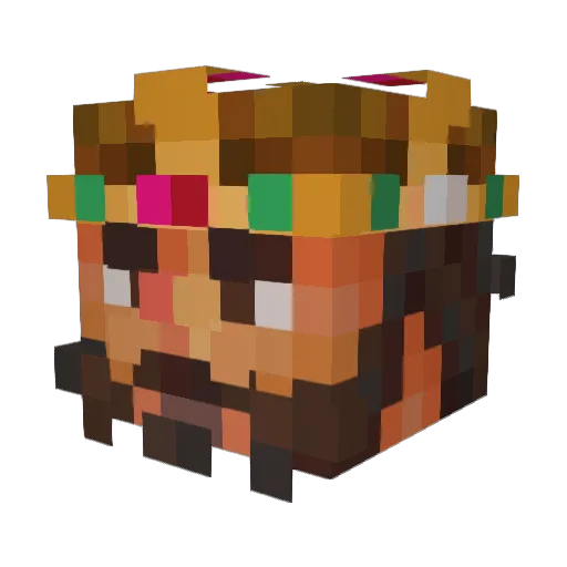 Vercingetorix125 Minecraft avatar head, 3D render