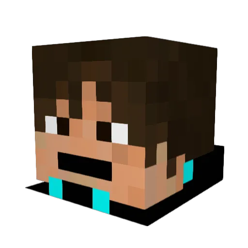 VerdantAngel Minecraft avatar head, 3D render