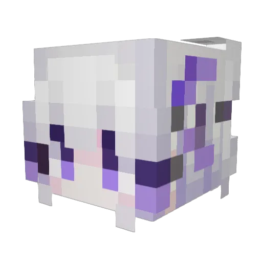 VerdantYui_ Minecraft avatar head, 3D render
