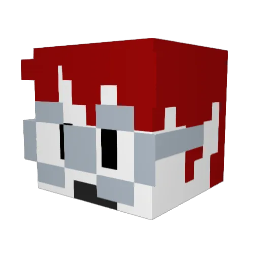 Verdanty Minecraft avatar head, 3D render