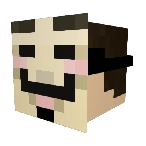 Verdat Minecraft avatar head, 3D render
