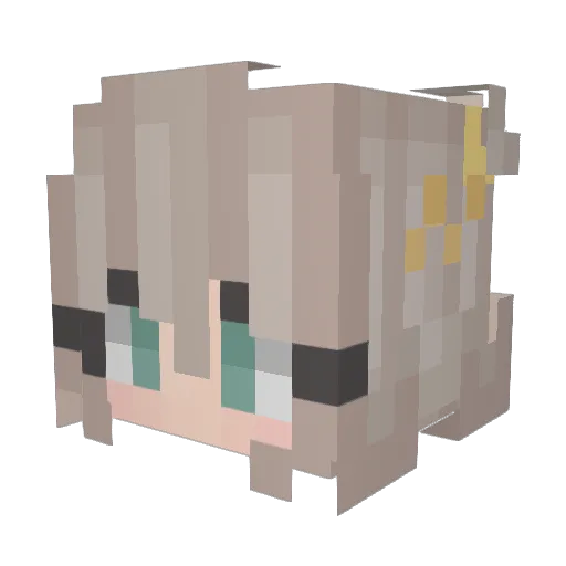 VerdeMobil Minecraft avatar head, 3D render