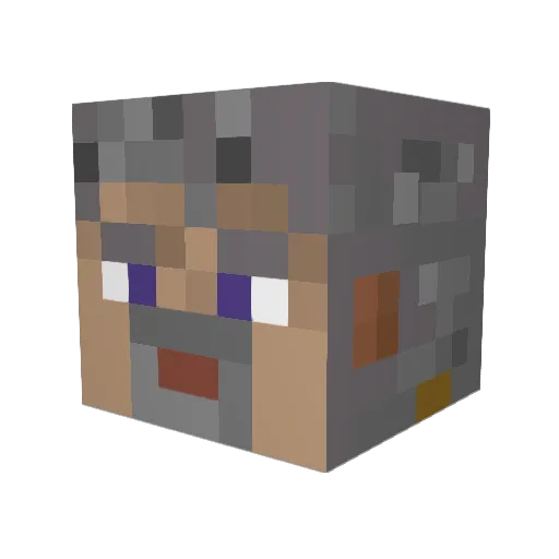 Verde_Studios Minecraft avatar head, 3D render