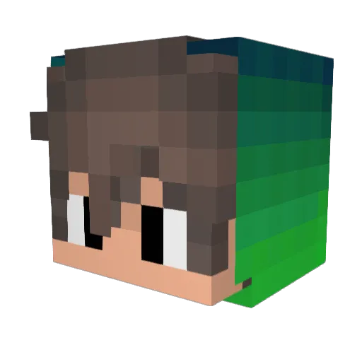 Verdedigen Minecraft avatar head, 3D render