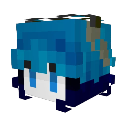 Verdite1870 Minecraft avatar head, 3D render
