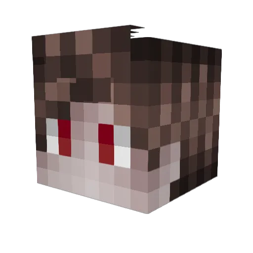 Verdugus Minecraft avatar head, 3D render