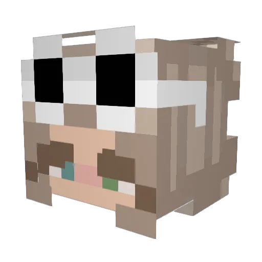 VerePere Minecraft avatar head, 3D render