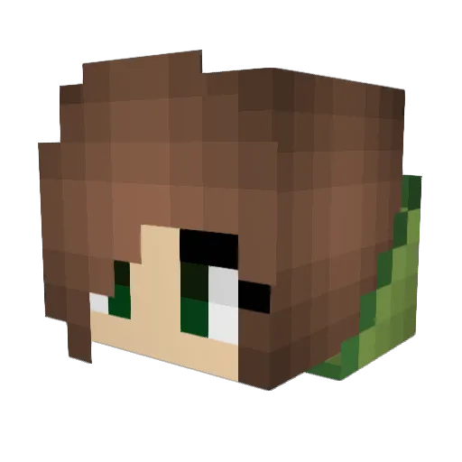 Verena1989 Minecraft avatar head, 3D render