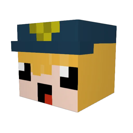Vergearbeitet Minecraft avatar head, 3D render