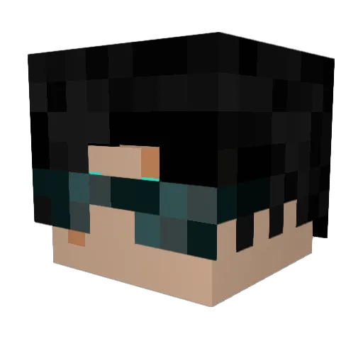 Vergil7606 Minecraft avatar head, 3D render