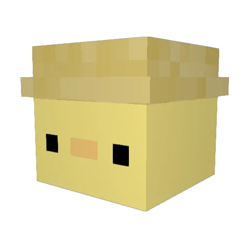 Vergil_Mon Minecraft avatar head, 3D render