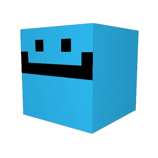 Verginity Minecraft avatar head, 3D render