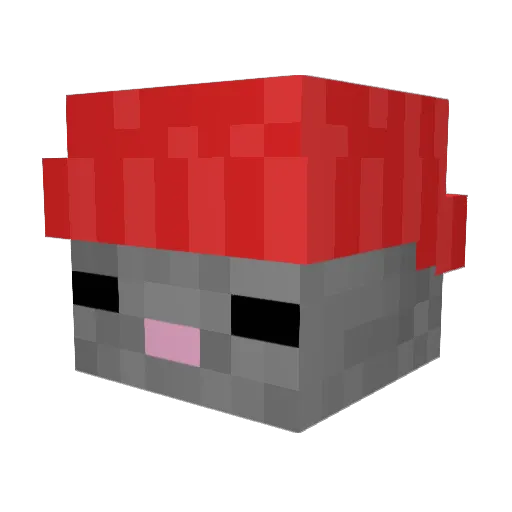 Vergu768 Minecraft avatar head, 3D render