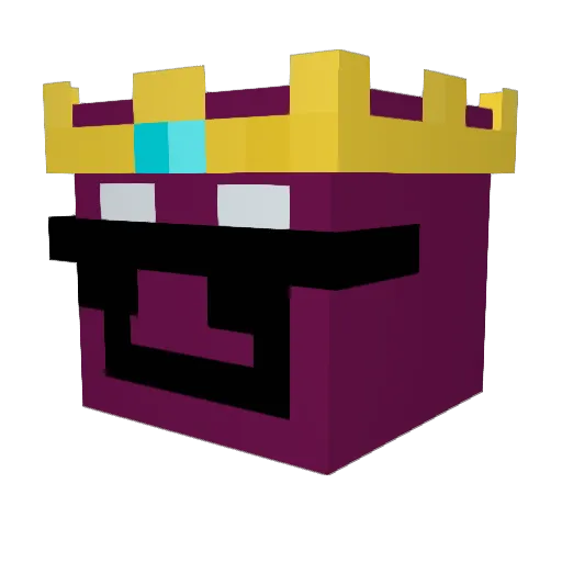 Verhandlung Minecraft avatar head, 3D render