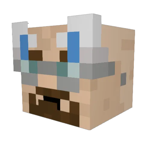 Verhulstt Minecraft avatar head, 3D render