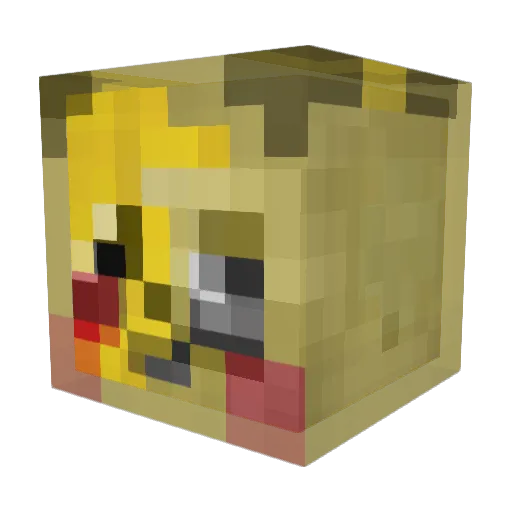Vericu2 Minecraft avatar head, 3D render