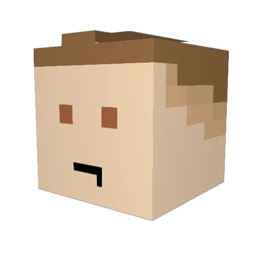 Veridae Minecraft avatar head, 3D render