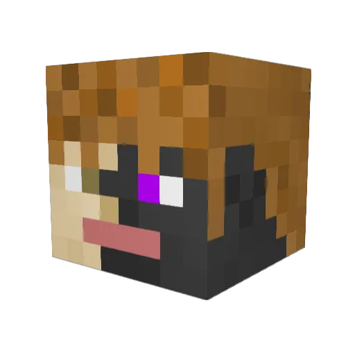 VeridianRogue Minecraft avatar head, 3D render