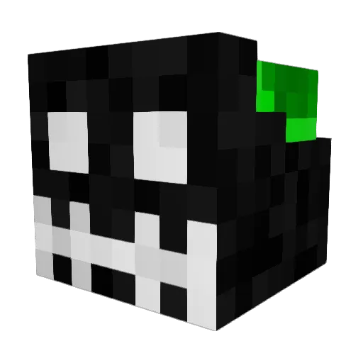 VerifiedBot Minecraft avatar head, 3D render