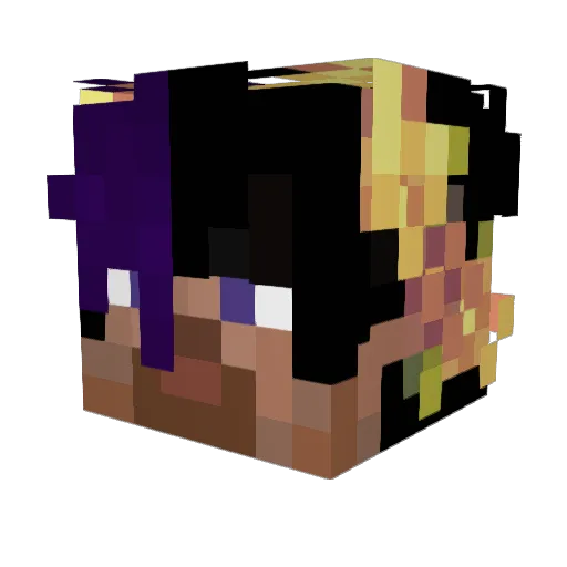 Verifry Minecraft avatar head, 3D render