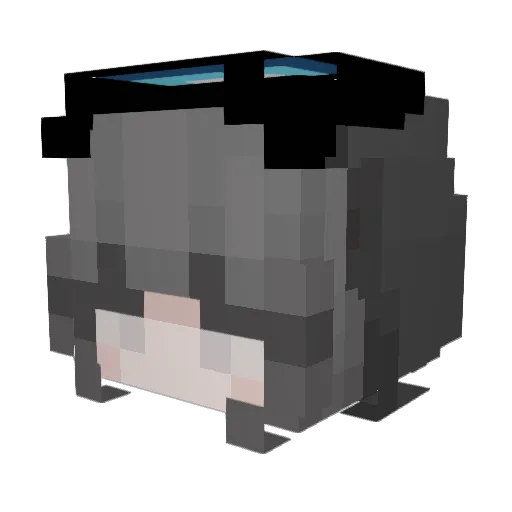 Verifyyyz Minecraft avatar head, 3D render