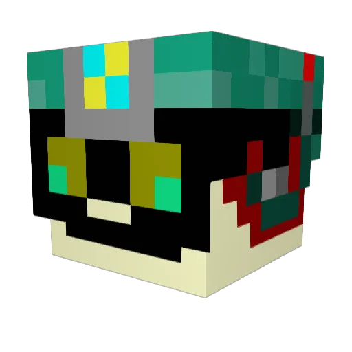 Verilan73 Minecraft avatar head, 3D render