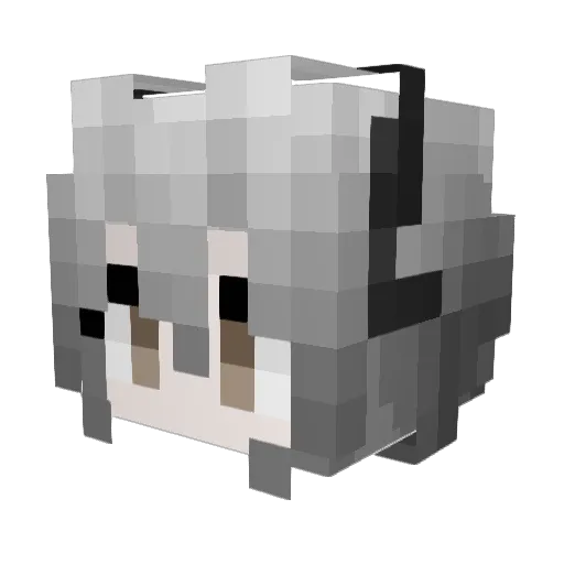 Vering Minecraft avatar head, 3D render