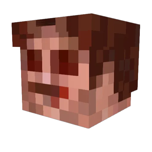 Veritechz Minecraft avatar head, 3D render