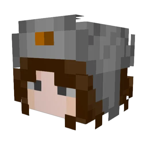 Verity14 Minecraft avatar head, 3D render